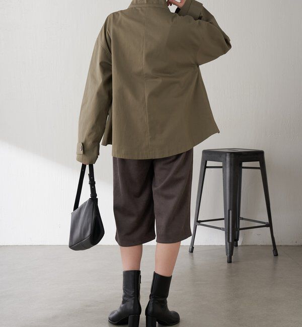  「Q.anos スエードハーフパンツ」|デニム|