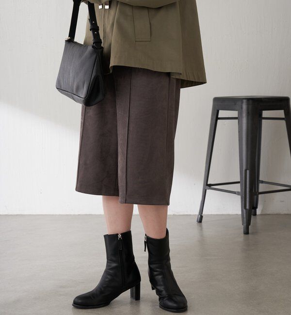  「Q.anos スエードハーフパンツ」|デニム|