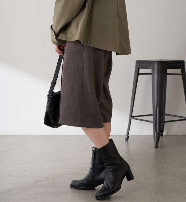  「Q.anos スエードハーフパンツ」|デニム|