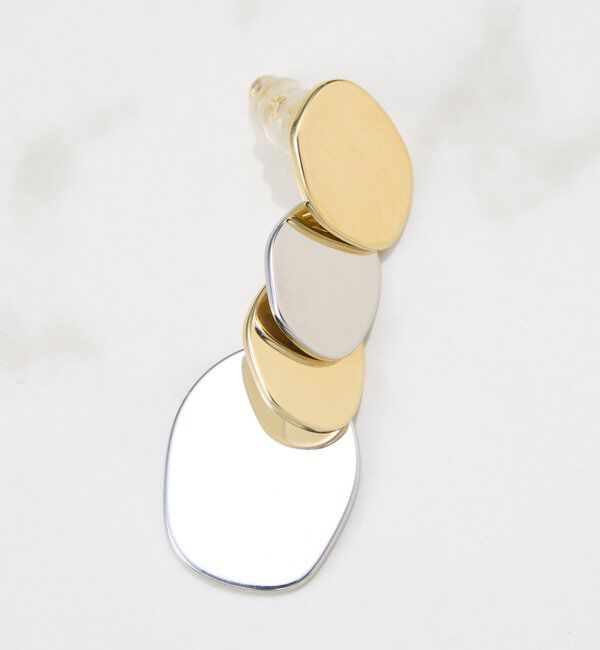  「	【PAPILLONNER/パピヨネ】オーバルコンビピアス」|リング|