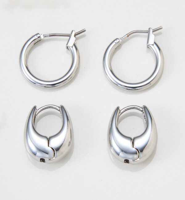  「【PAPILLONNER/パピヨネ】2セットフープピアス」|リング|