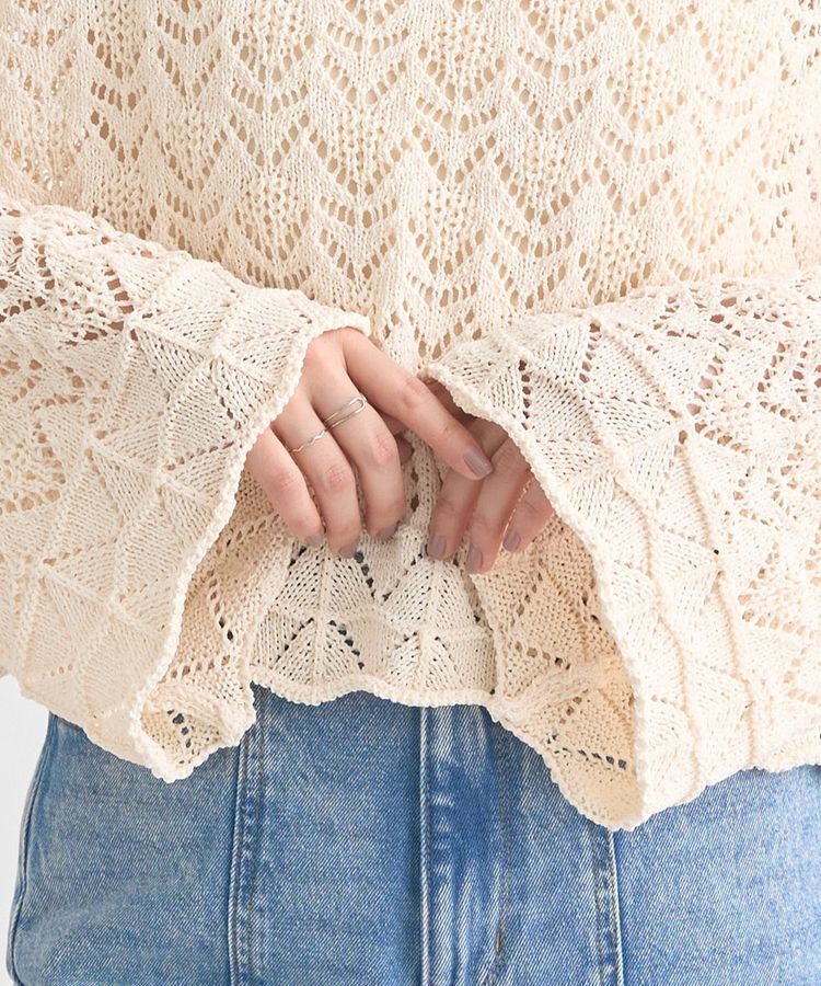 earth music&ecology「スカシニットプルオーバー」|ニット・セーター|