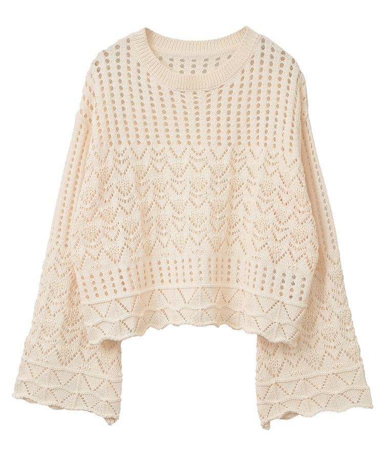 earth music&ecology「スカシニットプルオーバー」|ニット・セーター|