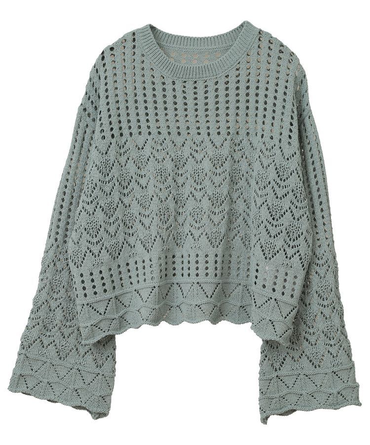 earth music&ecology「スカシニットプルオーバー」|ニット・セーター|