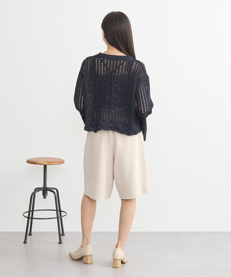 earth music&ecology「スカシニットプルオーバー」|ニット・セーター|