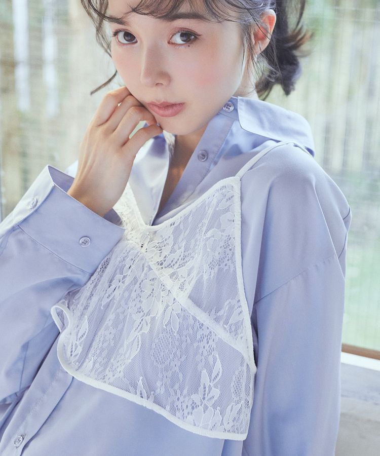earth music&ecology「SET2点レースビスチェ＋シャツ」|シャツ・ブラウス|