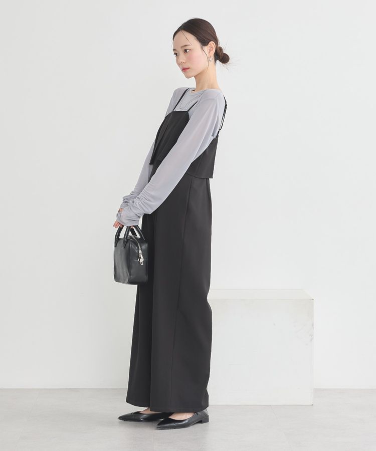 earth music&ecology「デザインキャミサロペット」|オールインワン|