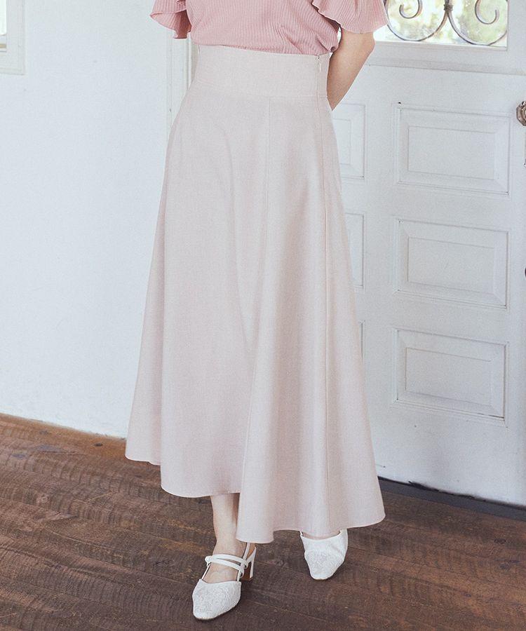 earth music&ecology「シアーバックレースアップフレアスカート」|フレア|