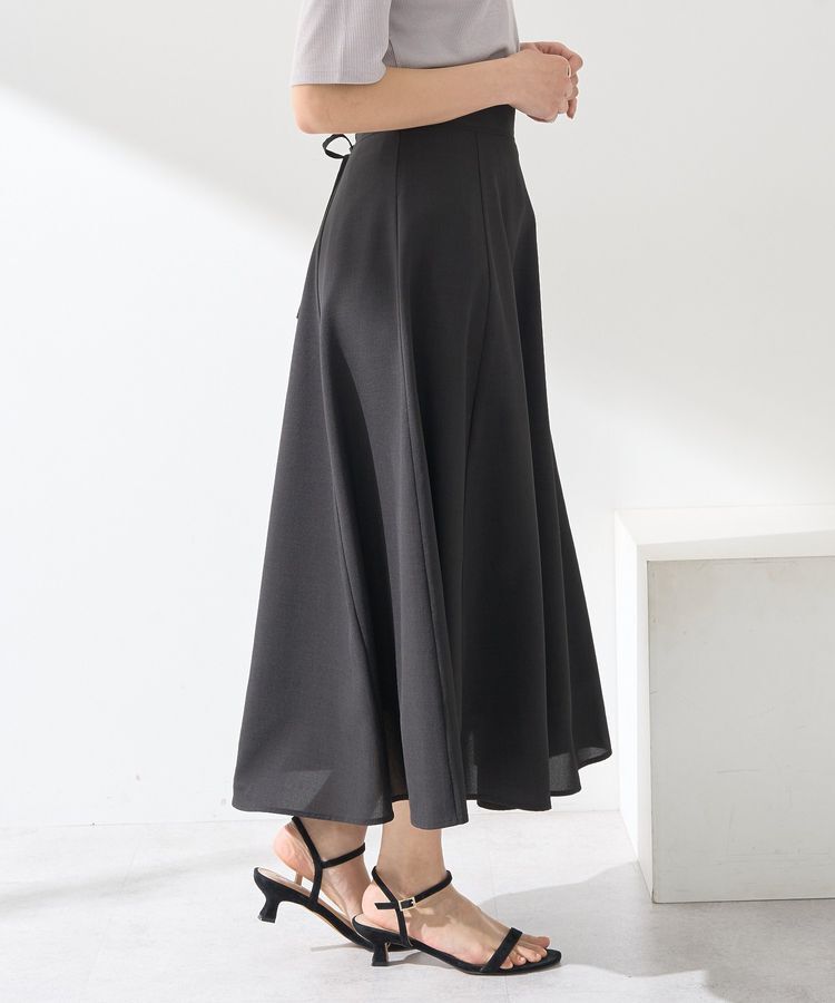 earth music&ecology「シアーバックレースアップフレアスカート」|フレア|