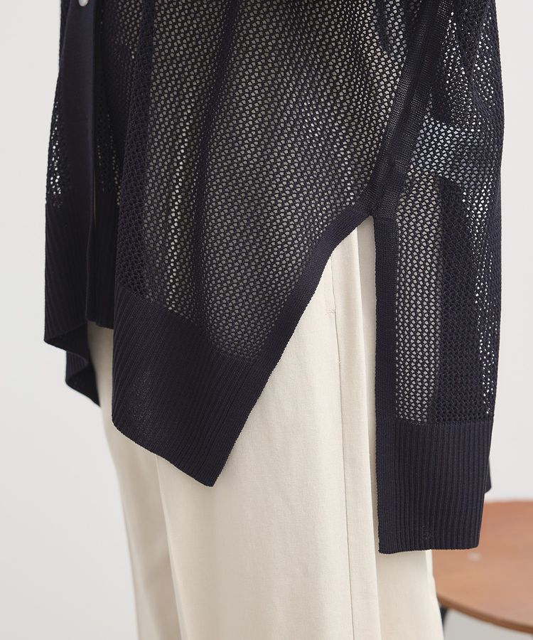 earth music&ecology「メッシュルーズカーディガン」|カーディガン|