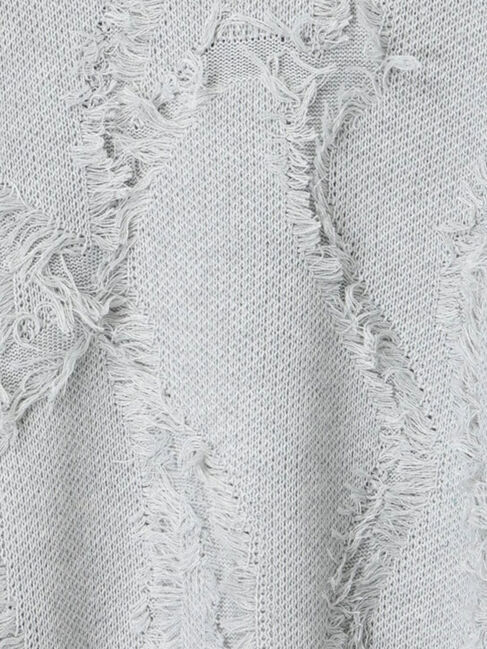 Samansa Mos2 blue「フリンジレースニットプルオーバー」|ニット・セーター|