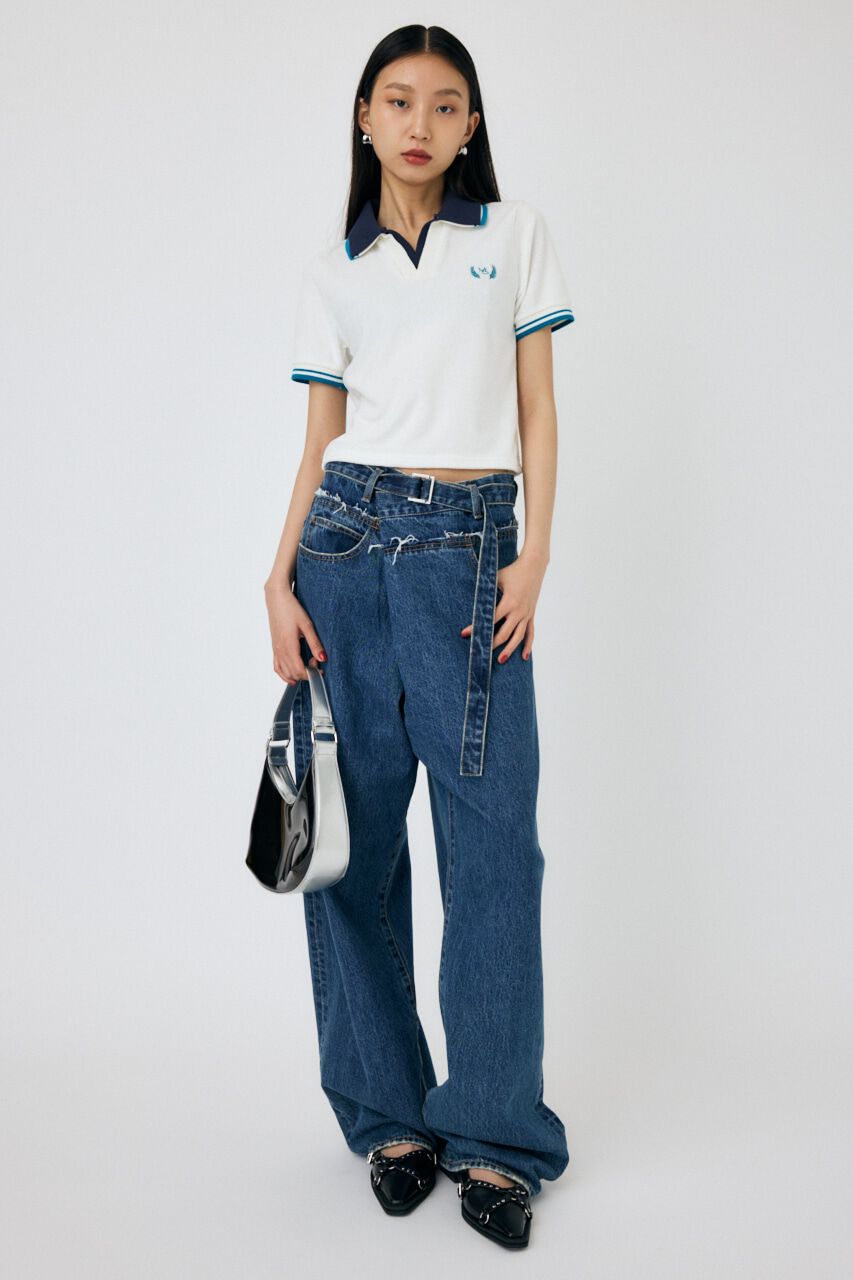 MOUSSY「DOUBLE COLLAR PILE SKIPPER Tシャツ」|Tシャツ・カットソー|