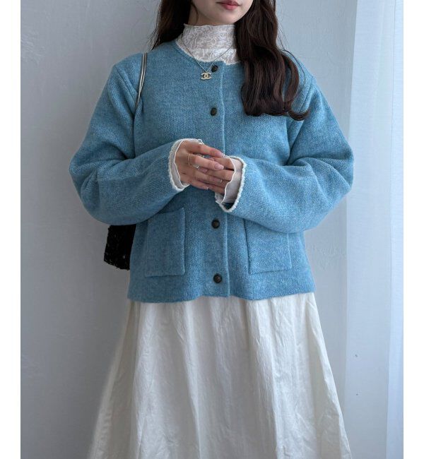 Lbc with Life「配色ポケットショートカーディガン」|カーディガン|