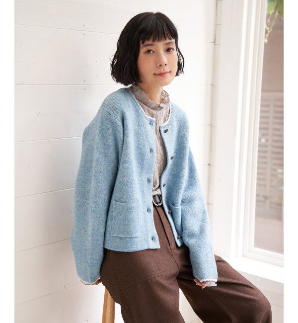 Lbc with Life「配色ポケットショートカーディガン」|カーディガン|