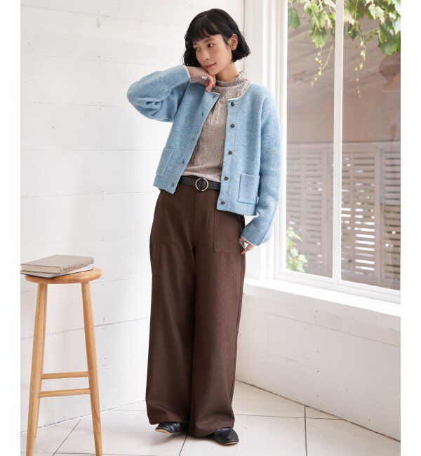 Lbc with Life「配色ポケットショートカーディガン」|カーディガン|