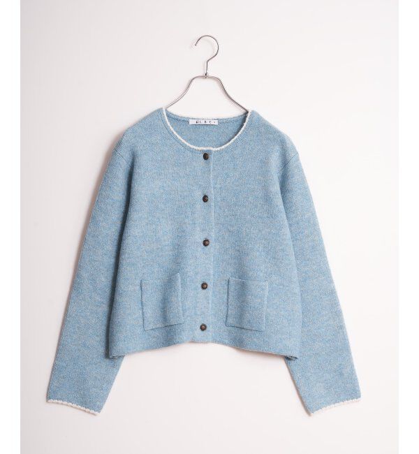 Lbc with Life「配色ポケットショートカーディガン」|カーディガン|