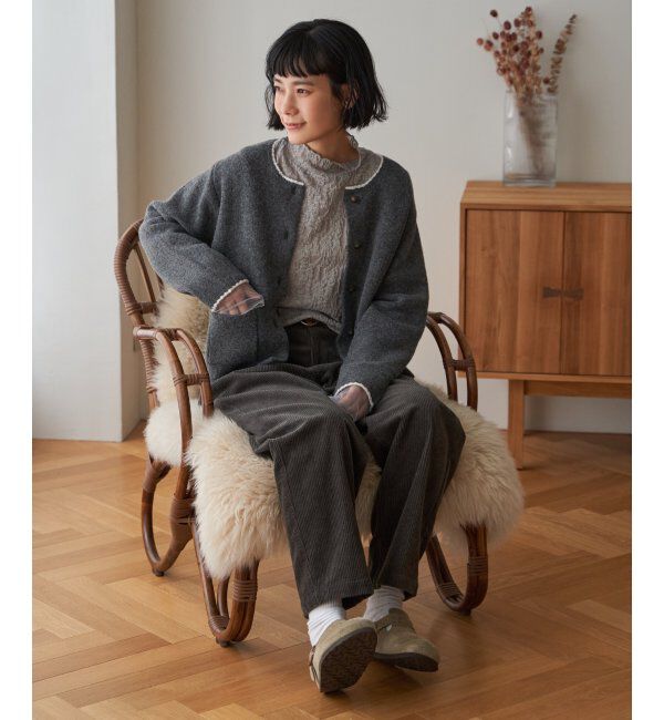 Lbc with Life「配色ポケットショートカーディガン」|カーディガン|