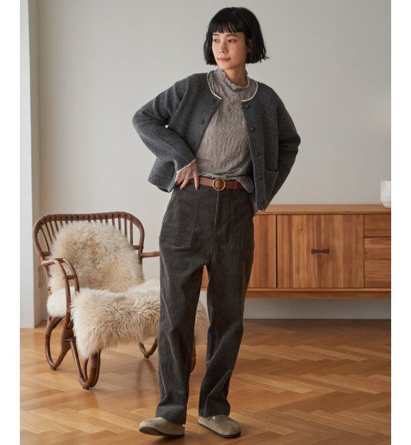 Lbc with Life「配色ポケットショートカーディガン」|カーディガン|