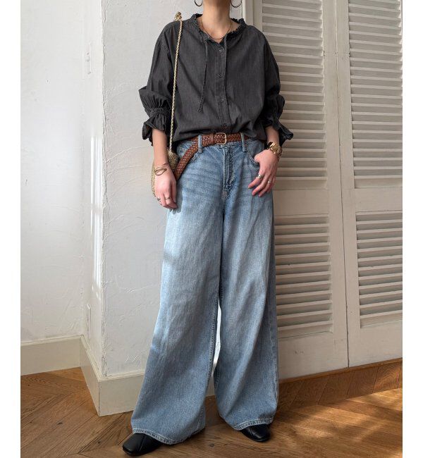 Lbc with Life「デニムコットンシャーリングブラウス」|シャツ・ブラウス|