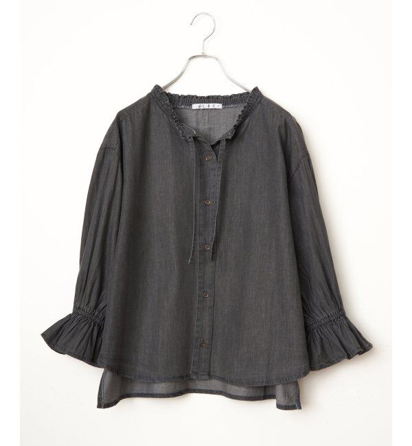 Lbc with Life「デニムコットンシャーリングブラウス」|シャツ・ブラウス|