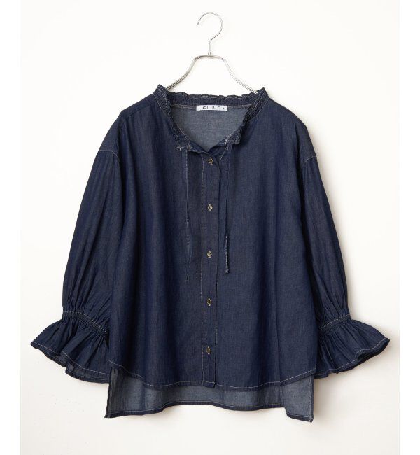 Lbc with Life「デニムコットンシャーリングブラウス」|シャツ・ブラウス|