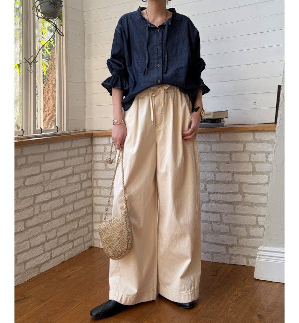 Lbc with Life「デニムコットンシャーリングブラウス」|シャツ・ブラウス|