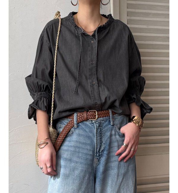 Lbc with Life「デニムコットンシャーリングブラウス」|シャツ・ブラウス|