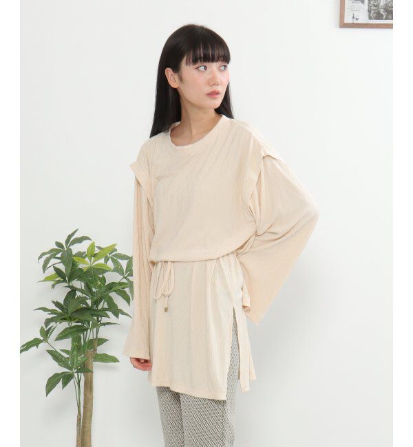 VENCE share style「プリーツトップス」|シャツ・ブラウス|オフホワイト