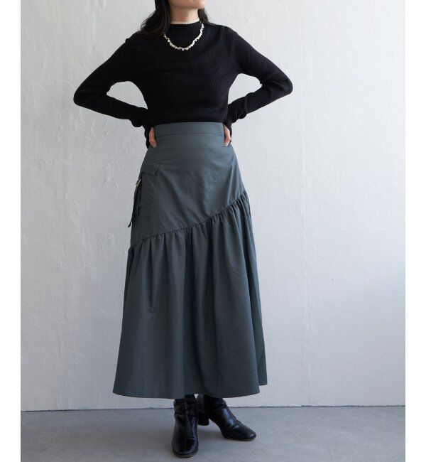 VENCE share style「ナイロンティアードミリタリースカート」|スカート|