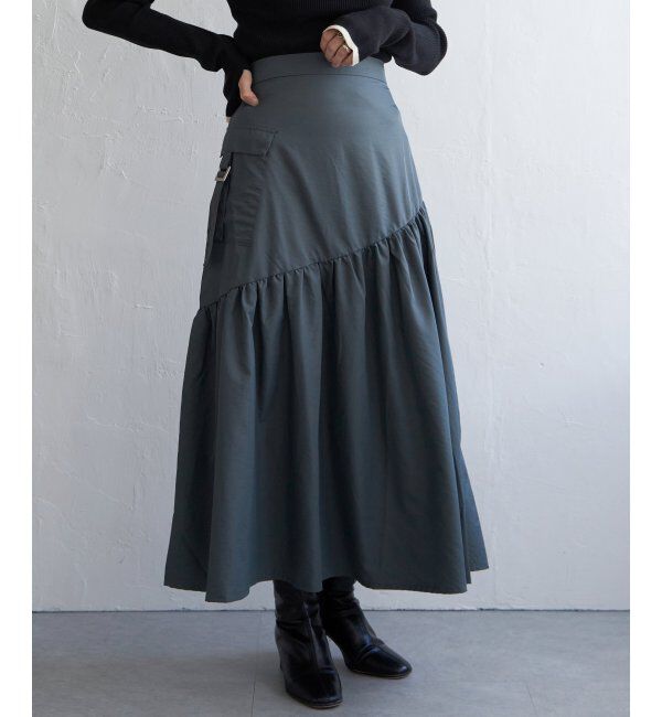VENCE share style「ナイロンティアードミリタリースカート」|スカート|