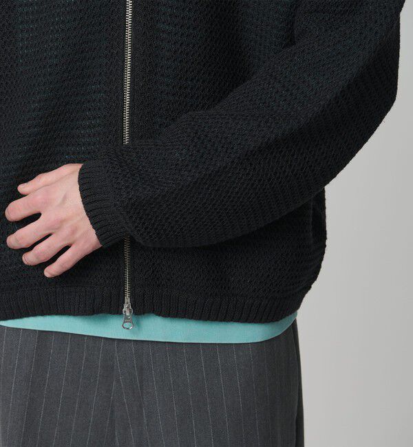 MONKEY TIME「リネン ドライバーズ ニット」|カーディガン|