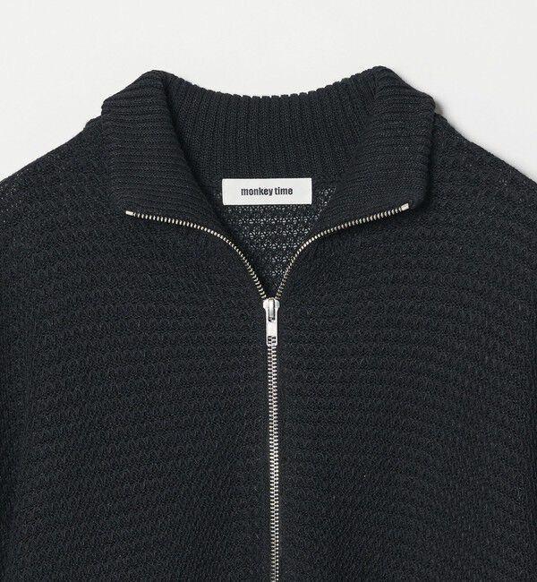 MONKEY TIME「リネン ドライバーズ ニット」|カーディガン|