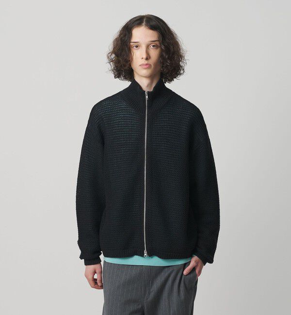 MONKEY TIME「リネン ドライバーズ ニット」|カーディガン|