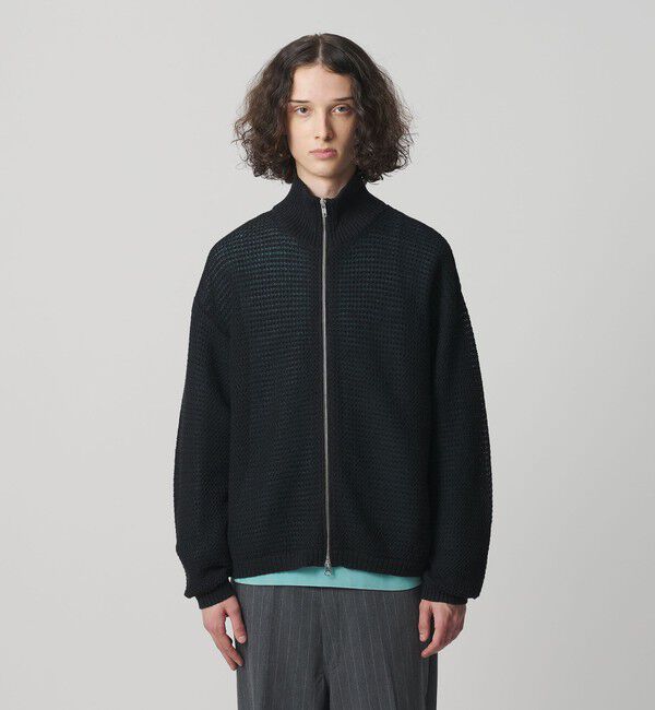 MONKEY TIME「リネン ドライバーズ ニット」|カーディガン|