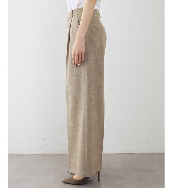 「リネンライクワイドパンツ」|チノ|