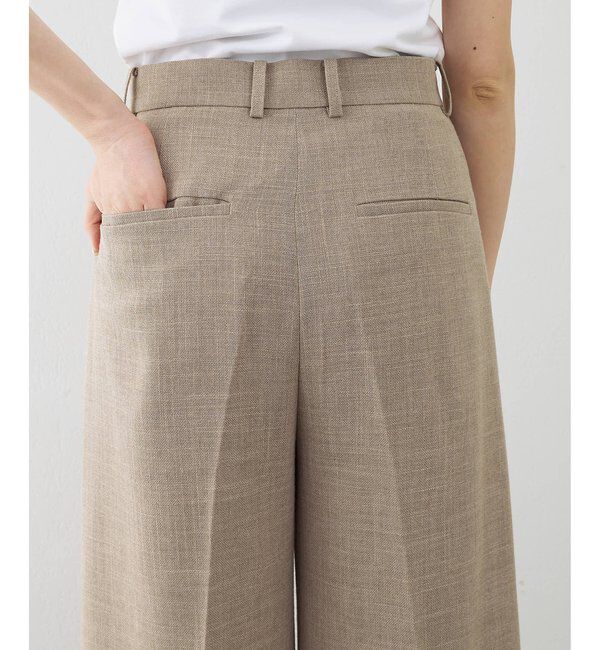  「リネンライクワイドパンツ」|チノ|