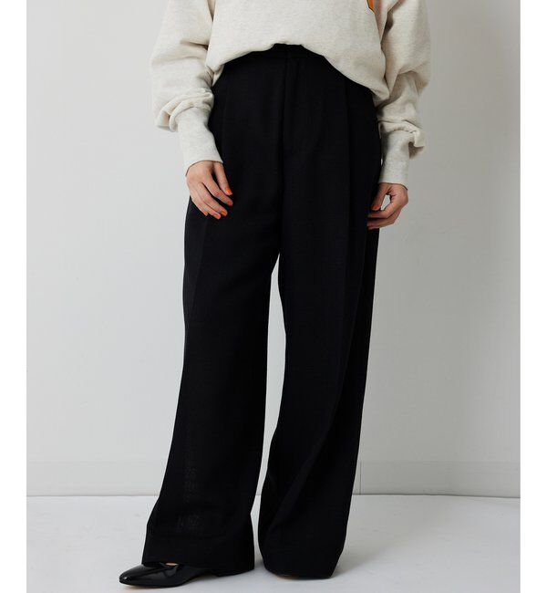  「リネンライクワイドパンツ」|チノ|