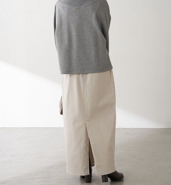  「【上品見え/小顔効果】レース付Vスウェット」|Tシャツ・カットソー|