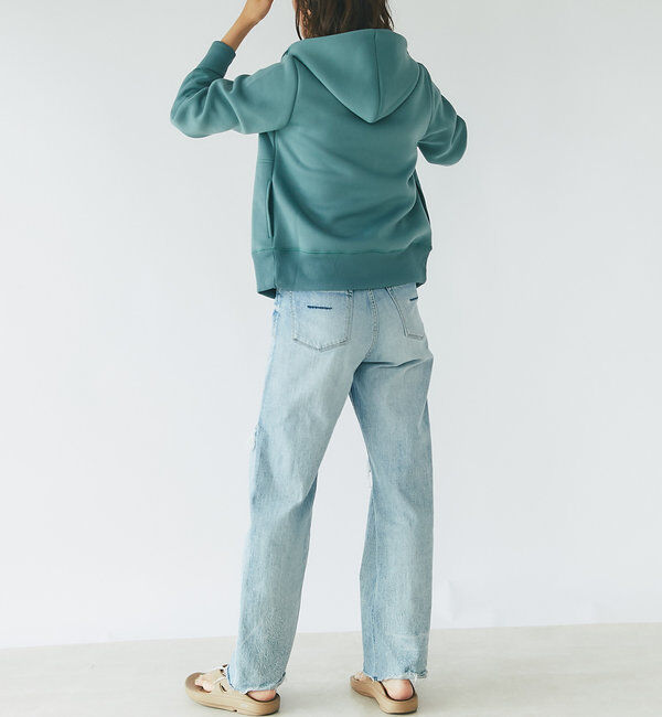  「【WEB限定/キレイめ上品】スポンジダンボールZIPパーカーカットソー」|パーカー|