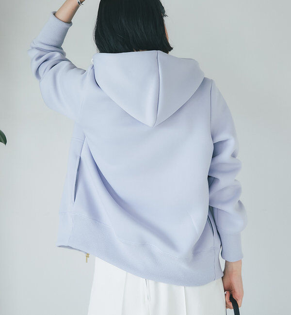  「【WEB限定/キレイめ上品】スポンジダンボールZIPパーカーカットソー」|パーカー|