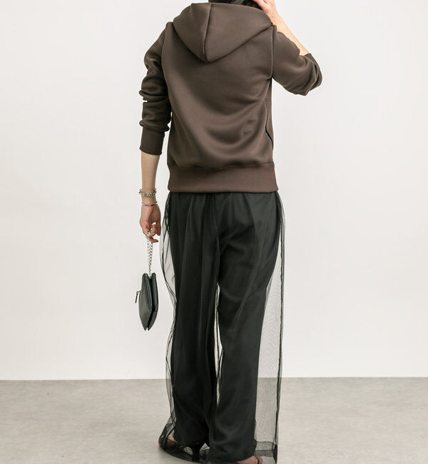  「【WEB限定/キレイめ上品】スポンジダンボールZIPパーカーカットソー」|パーカー|