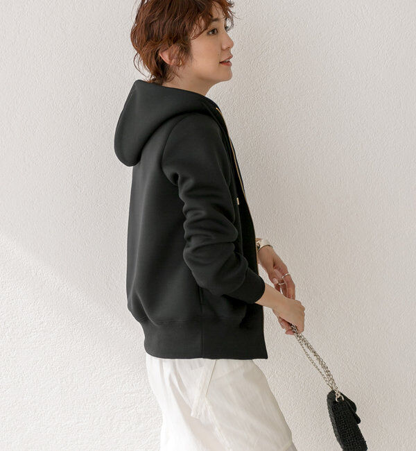  「【WEB限定/キレイめ上品】スポンジダンボールZIPパーカーカットソー」|パーカー|