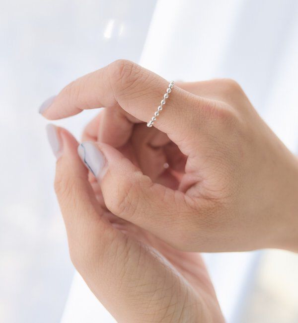  「予約【【A・MONN(アモン)】ボールチェーンリング」|リング|シルバー系