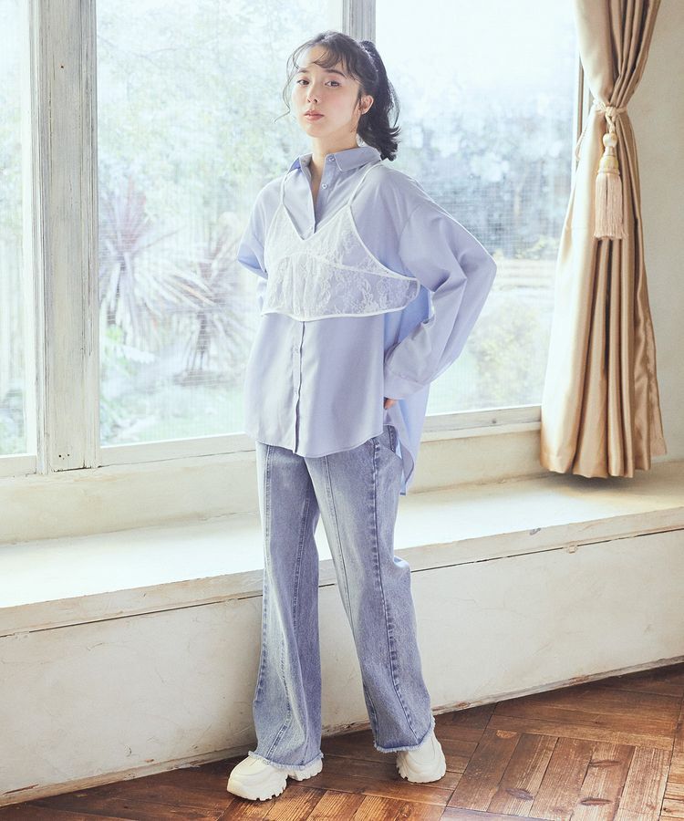 earth music&ecology「SET2点レースビスチェ＋シャツ」|シャツ・ブラウス|