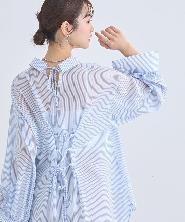 earth music&ecology「バックレースアップシャツ」|シャツ・ブラウス|