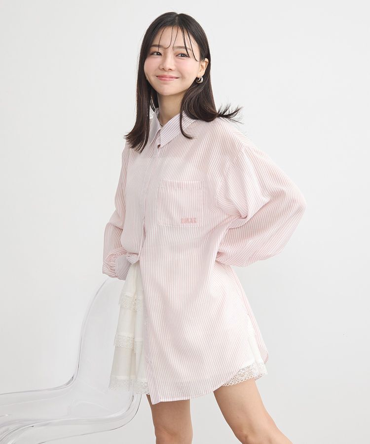 earth music&ecology「バックレースアップシャツ」|シャツ・ブラウス|