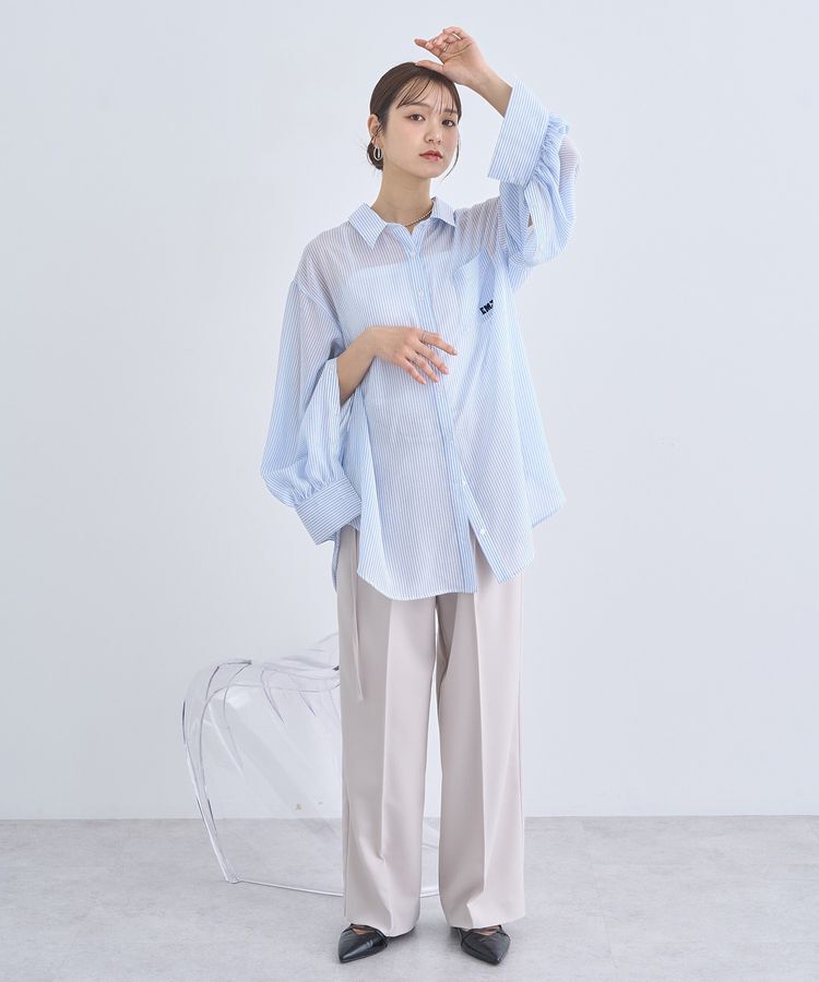 earth music&ecology「バックレースアップシャツ」|シャツ・ブラウス|