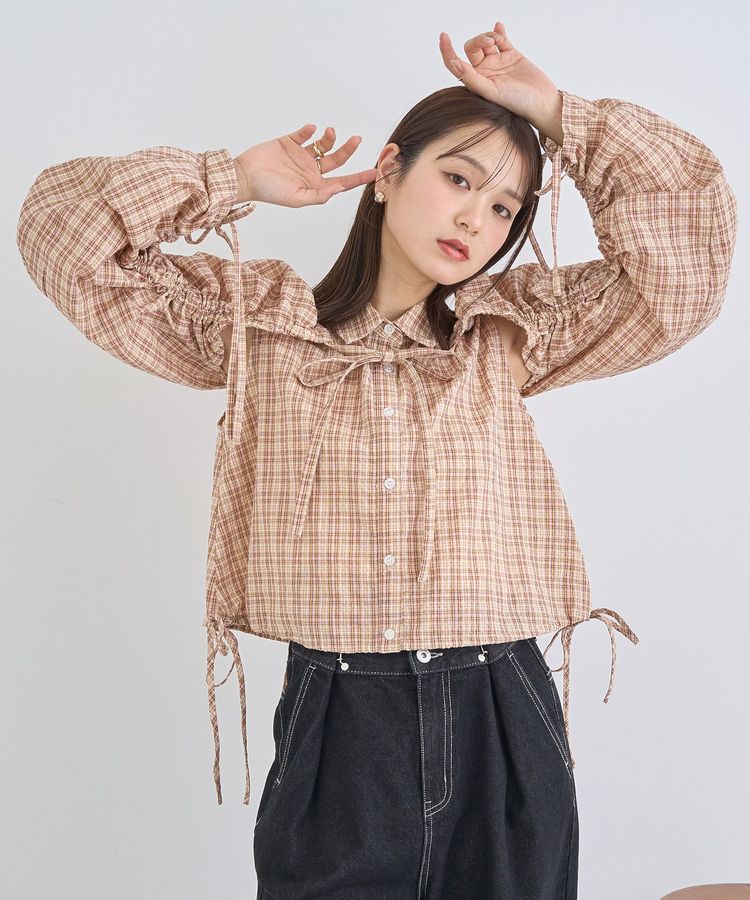 earth music&ecology「ボレロスリーブレイヤードシャツ」|シャツ・ブラウス|