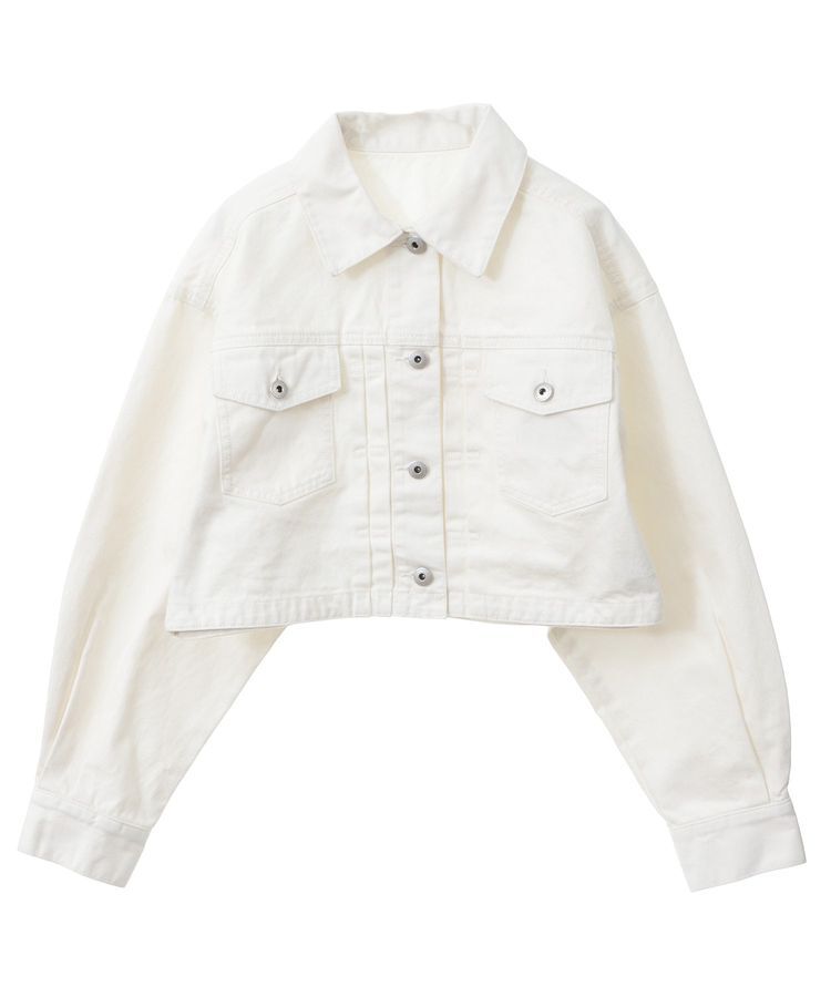 earth music&ecology「ショートデニムジャケット」|テーラードジャケット|