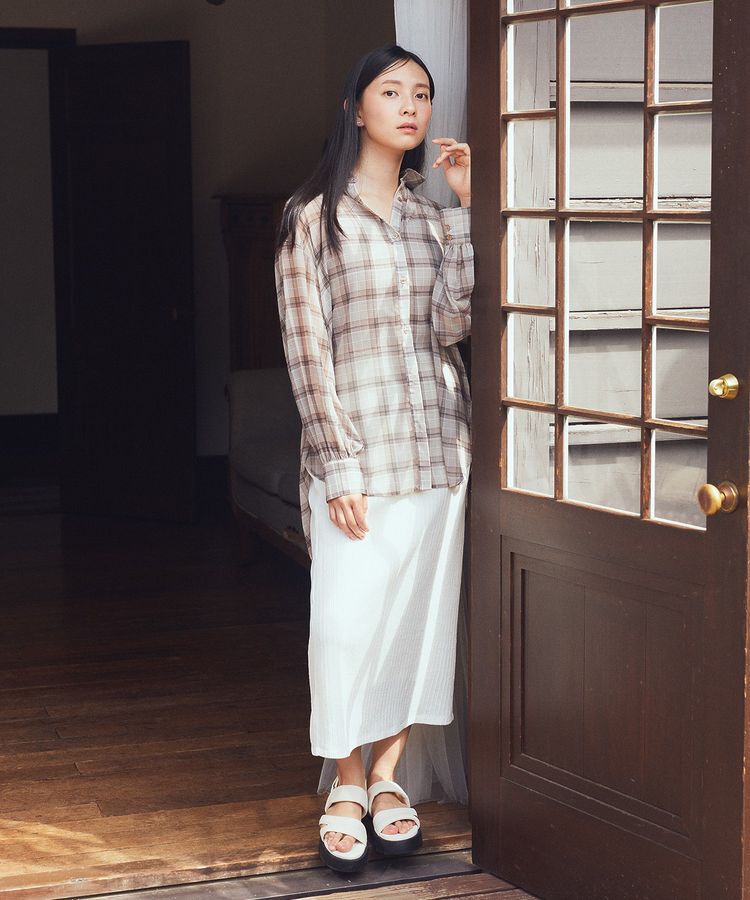 earth music&ecology「シアーチェックシャツ」|シャツ・ブラウス|